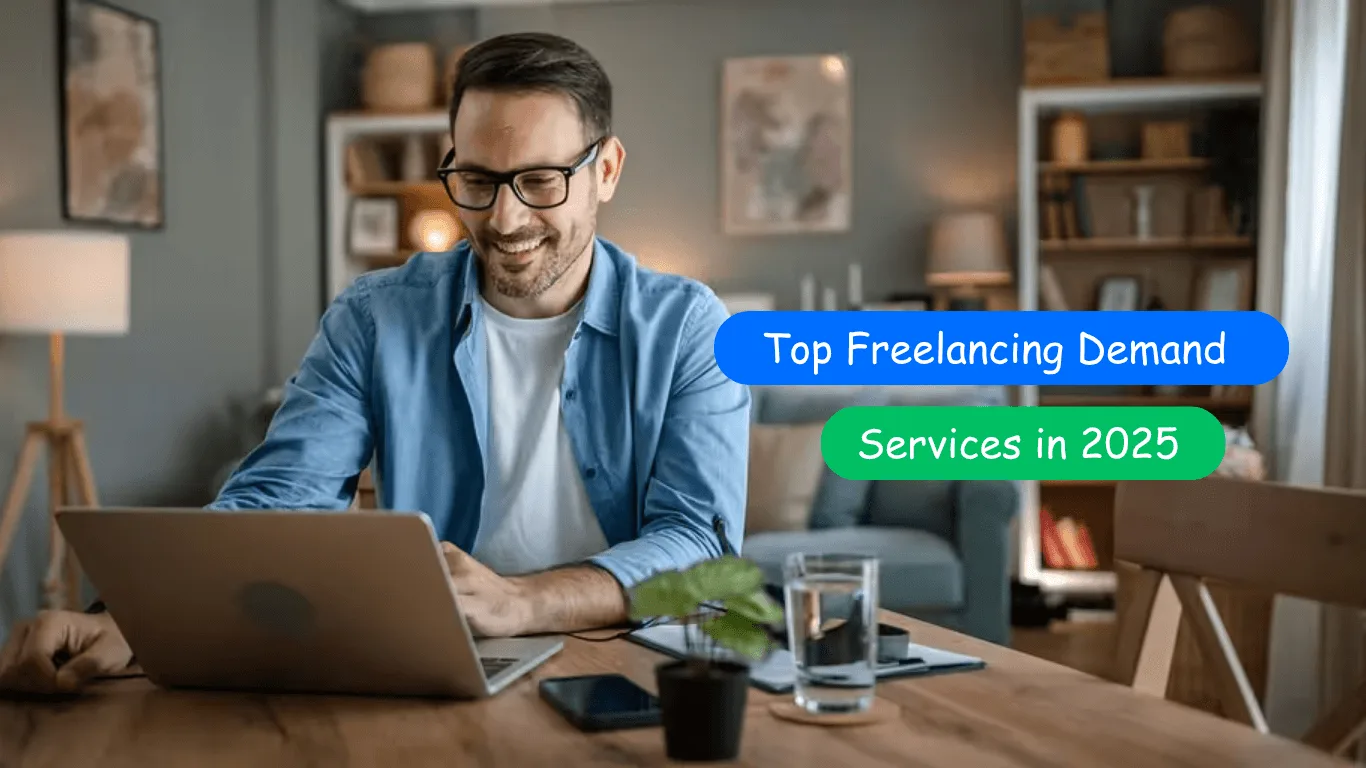 Top Freelancing Demand Services in 2025, Global freelancers offering web design, digital marketing, and ecommerce services remotely in 2025